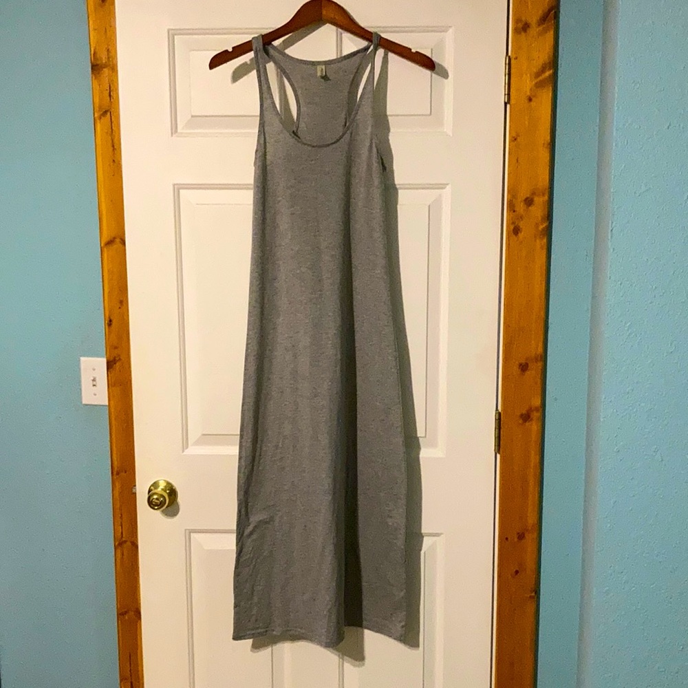 Grey razor back T shirt  maxi dress